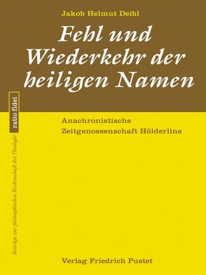 cover image of Fehl und Wiederkehr der heiligen Namen